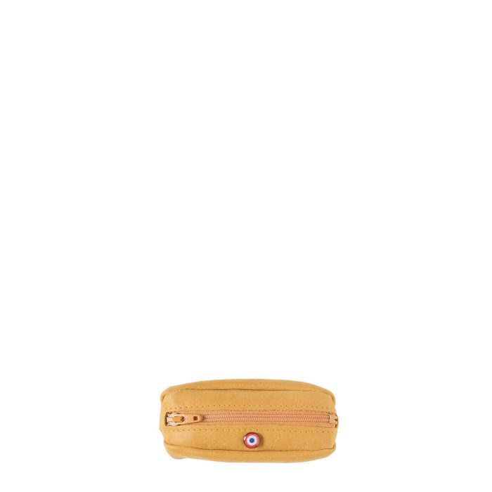 Porte-monnaie Charles Cuir Nubuck Soleil Jaune