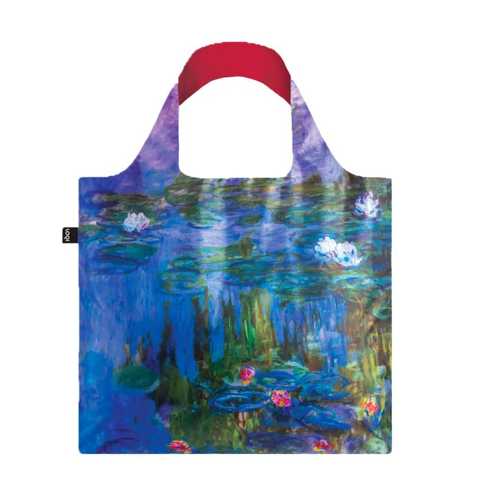 Sac shopping pliable avec pochette zip 50cm Claude Monet Water Lilies Bag