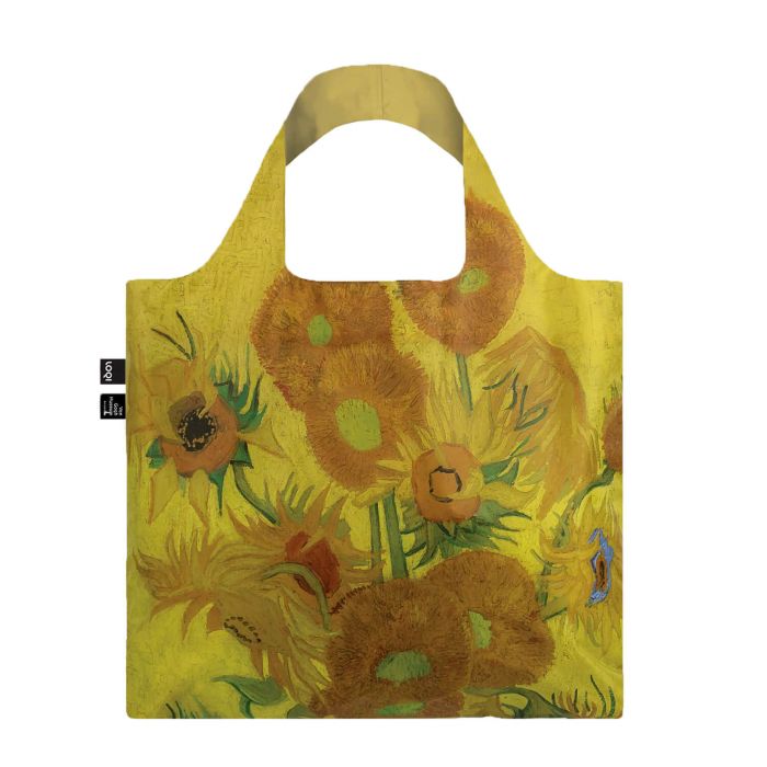 Sac shopping pliable avec pochette zip 50cm Vincent van Gogh Sunflowers Bag