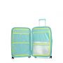 Valise cabine rigide Pure bright Extensible 55 cm Bleu turquoise