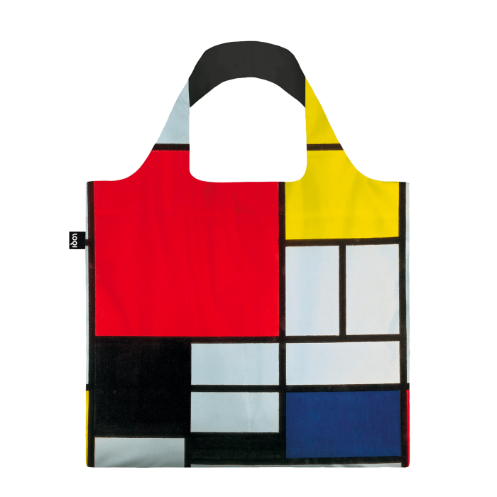 Sac shopping pliable avec pochette zip 50cm Piet Mondrian Composition