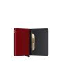 Porte-cartes Miniwallet Matte anti-RFID 10.2 cm Black red