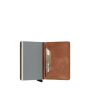 Porte-cartes Slimwallet Vintage anti-RFID 10.2 cm Cognac-Silver