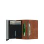 Porte-cartes Slimwallet Vintage anti-RFID 10.2 cm Cognac-Silver