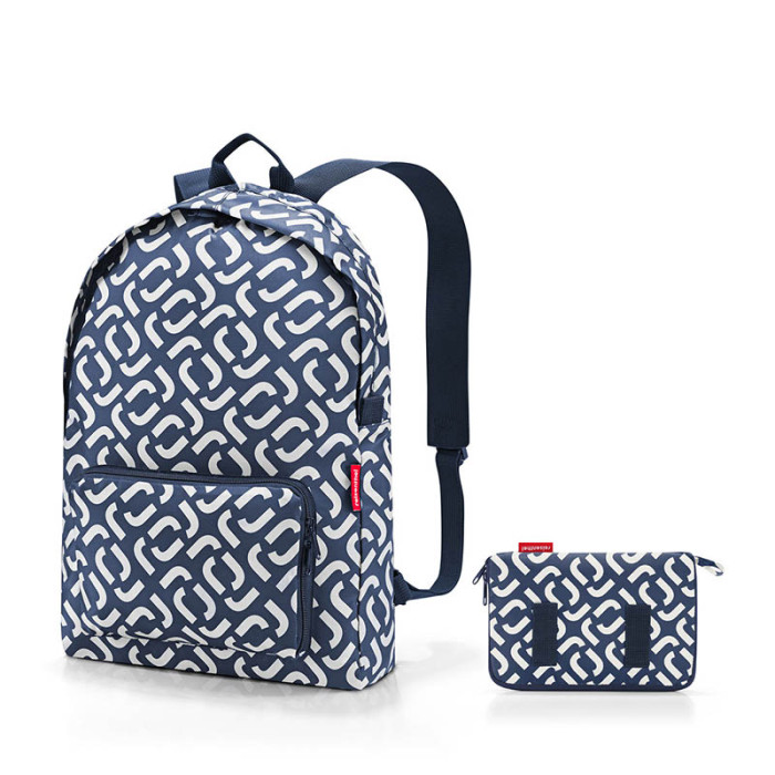 Sac à dos pliant Mini maxi rucksack 45 cm Signature Navy