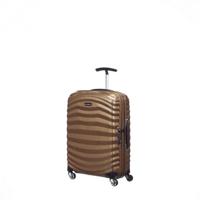 Valise cabine rigide Lite-Shock 55 cm Marron