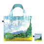 Sac shopping pliable avec pochette zip 50cm Un champ de blé avec des cyprès de Vincent Van Gogh