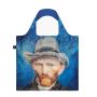 Sac shopping pliable avec pochette zip 50cm Autoportrait au chapeau de feutre de Vincent Van Gogh