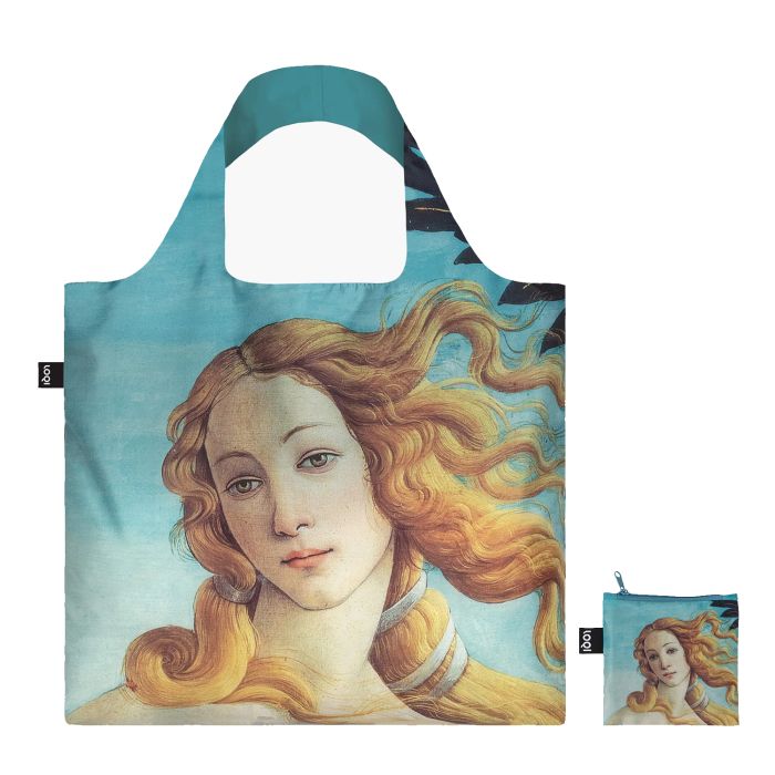 Sac shopping pliable avec pochette zip 50cm The Birth of Venus de Sandro Botticelli