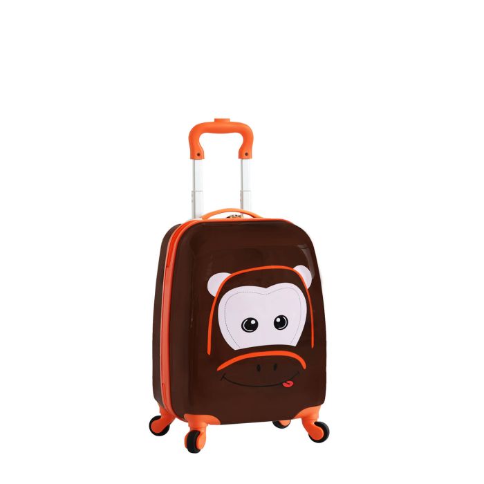 Valise cabine rigide Kid Monkey 48 cm Marron