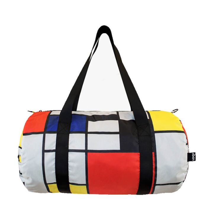 Sac de voyage Weekender réversible 50 cm Mondrian Composition en Rouge, Jaune, Bleu et Noir