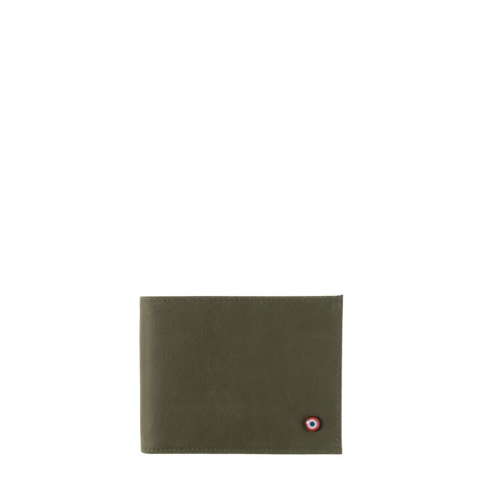 Portefeuille Italien Arthur en cuir Vintage Bois Vert