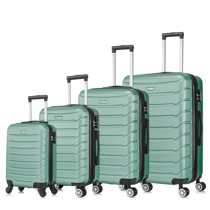 Lot de 4 valises rigides FG679 45, 55, 65 et 75 cm Pearly green