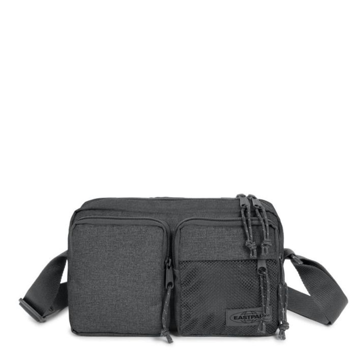 Sac bandoulière Double Cros 28 cm Black Denim