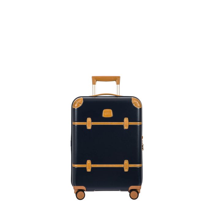 Valise cabine rigide Bellagio 55 cm Bleu/Tabac