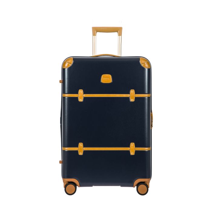 Valise rigide Bellagio 76 cm Bleu/tabac