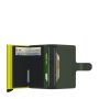 Porte-cartes Miniwallet Matte anti-RFID 10.2 cm Green & Lime