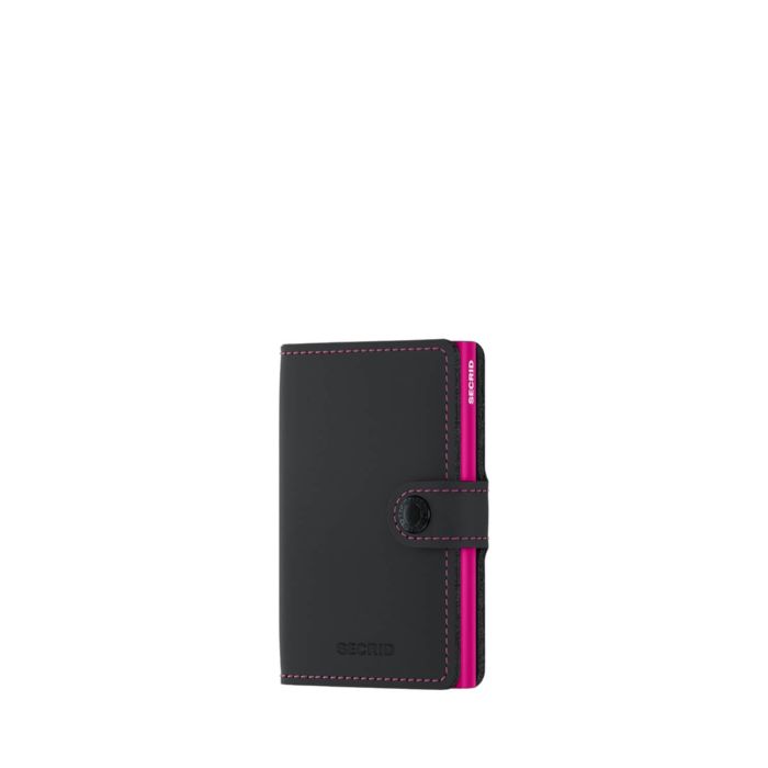 Porte-cartes Miniwallet Matte anti-RFID 10.2 cm Black Fuchsia