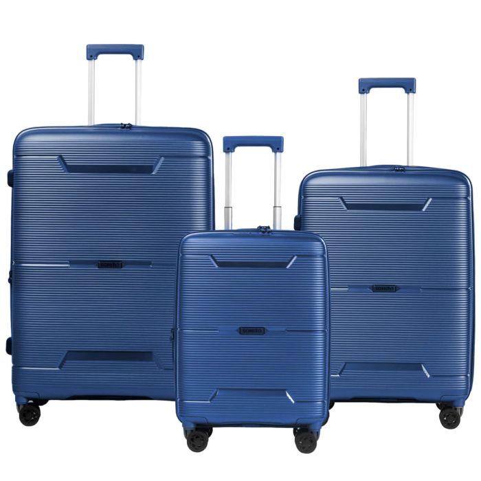 Lot de 3 valises extensibles Haree 55, 67 et 76.5 cm Pearly blue