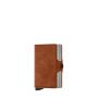 Porte-cartes Twinwallet Vintage anti-RFID 10.2 cm Cognac/Silver