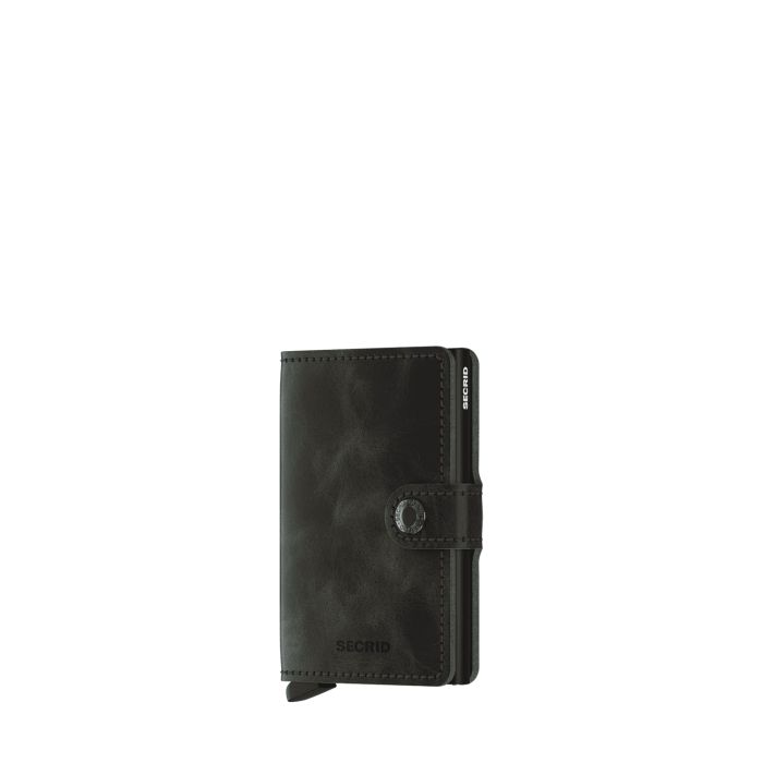 Porte-cartes Miniwallet Vintage anti-RFID 10.2 cm Olive/Black