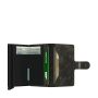 Porte-cartes Miniwallet Vintage anti-RFID 10.2 cm Olive/Black