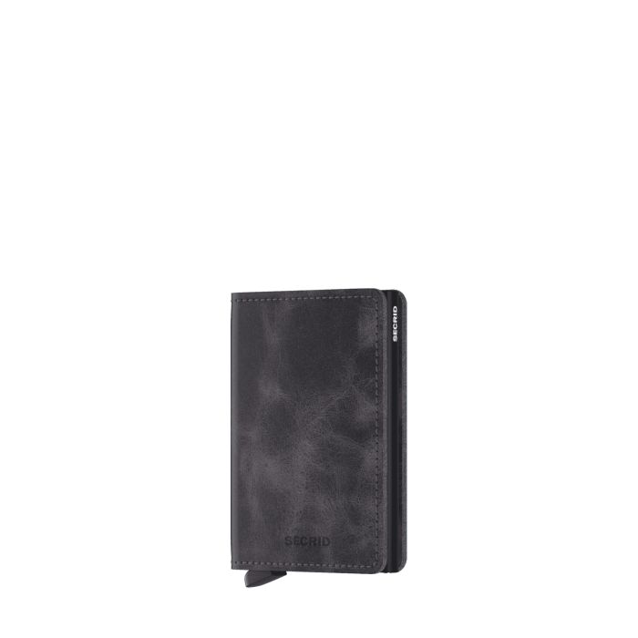 Porte-cartes Slimwallet Vintage anti-RFID 10.2 cm Grey/Black