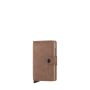 Porte-cartes Miniwallet Vintage anti-RFID 10.2 cm Taupe