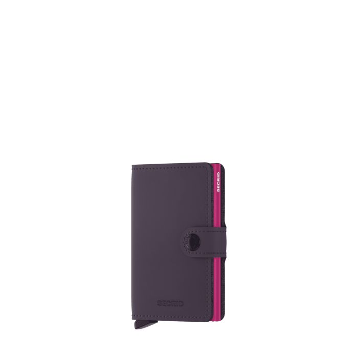 Porte-cartes Miniwallet Matte anti-RFID 10.2 cm Dark Purple/Fuchsia