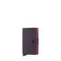 Porte-cartes Miniwallet Matte anti-RFID 10.2 cm Dark Purple/Fuchsia