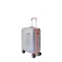 Valise cabine rigide Summer Bicolore extensible 55 cm Silver Pink