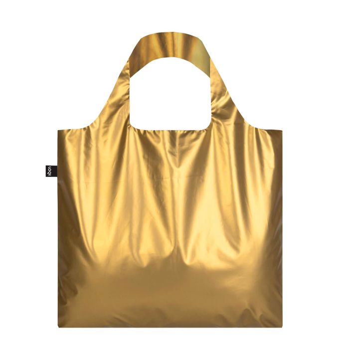 Sac shopping pliable avec pochette zip 50cm Gold