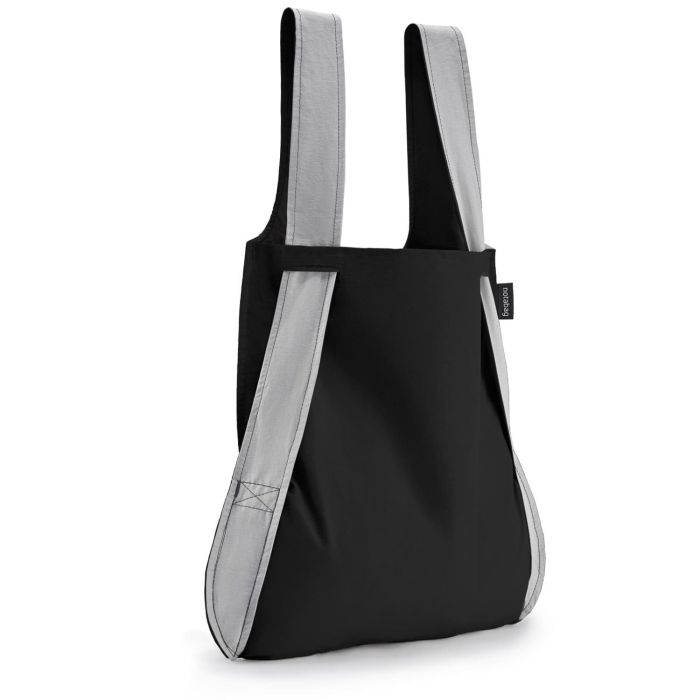 Sac shopping pliable avec pochette 65 cm Grey Black