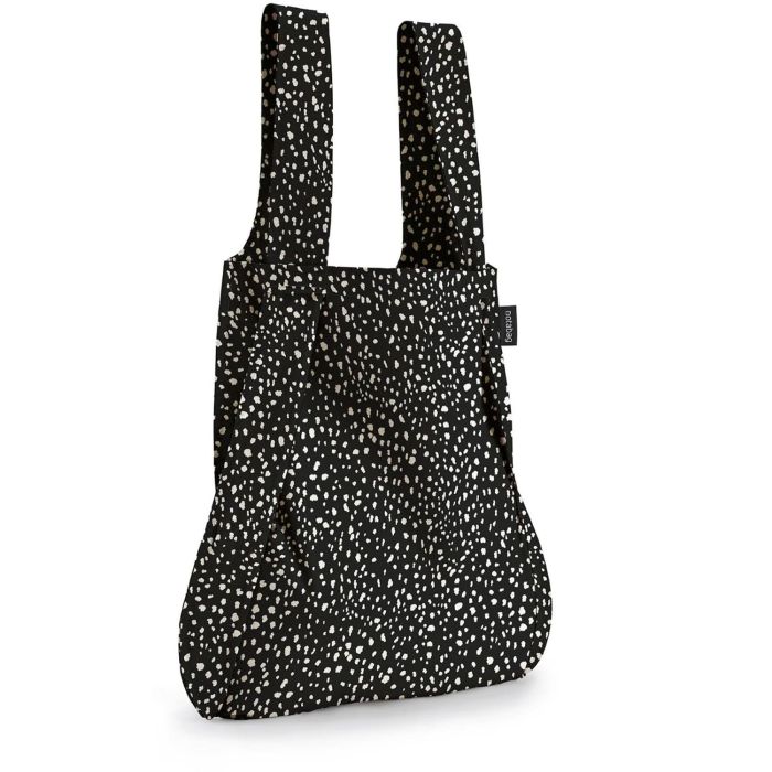 Sac shopping pliable avec pochette 65 cm Black Sprinkles