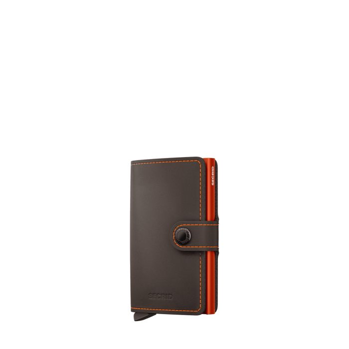 Porte-cartes Miniwallet Matte anti-RFID 10.2 cm Truffle & Orange