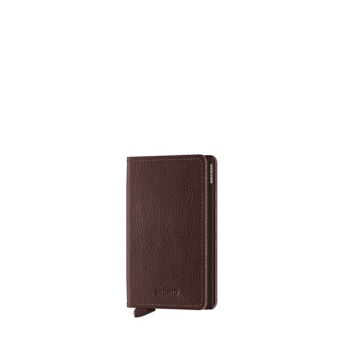 Porte-cartes Slimwallet Vegetable Tanned anti-RFID 10.2 cm Espresso Brown