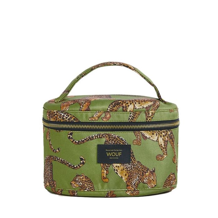 Trousse de Toilette XL 27cm Olive Leopard