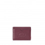 Porte-cartes Charlie windsor wine textured leather