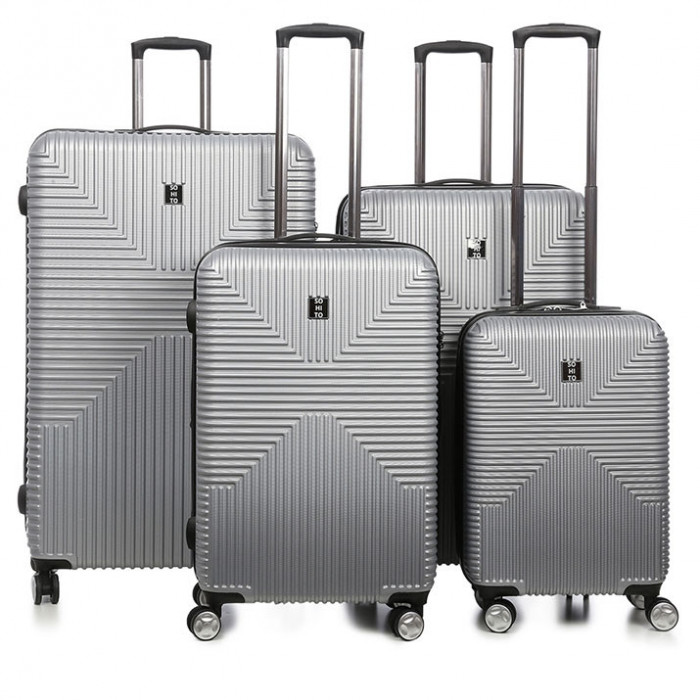 Lot de 4 valises rigides Takai 87, 77, 67 et 55 cm Argent