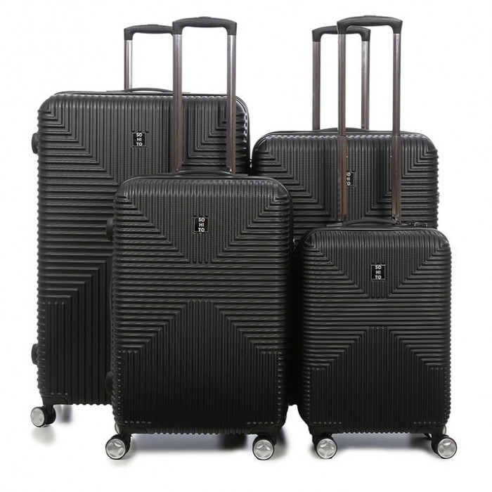 Lot de 4 valises rigides Takai 87, 77, 67 et 55 cm Noir