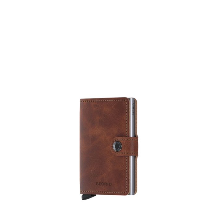 Porte-cartes Miniwallet Vintage anti-RFID 10.2 cm Brown