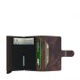 Porte-cartes Miniwallet Vintage anti-RFID 10.2 cm Chocolate