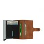 Porte-cartes Miniwallet Vintage anti-RFID 10.2 cm Cognac-silver